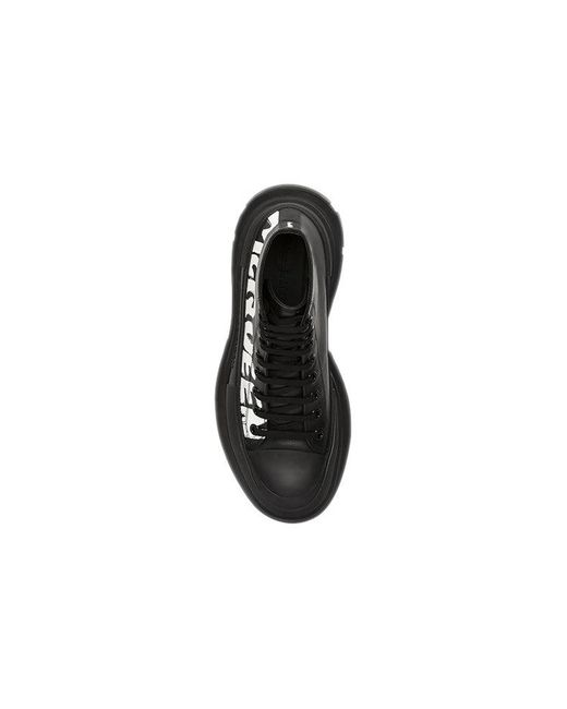 McQueen Black Ankle Boots for men