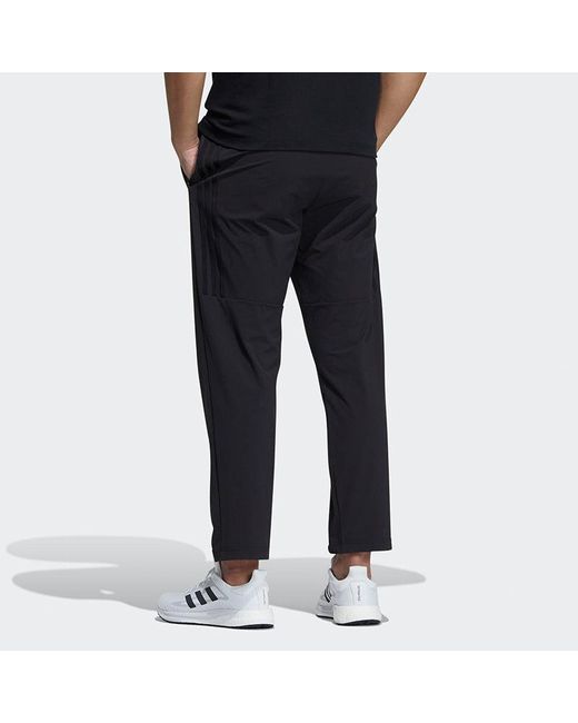 Adidas Black Fi Pnt Wv Ent Running Athletics Sports Long Pants for men