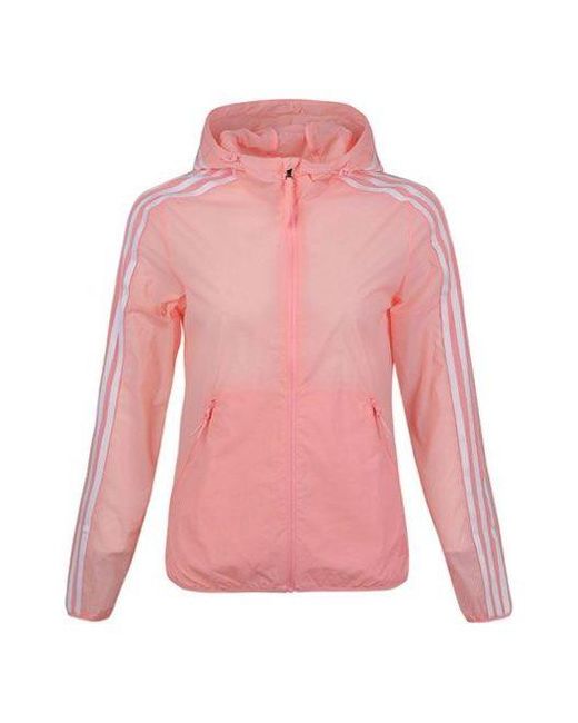 Adidas Pink (Wmns) Windbreaker 3S Woven Jacket