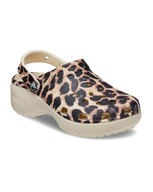 CROCSTM Brown (Wmns) Classic Platform 'Leopard'