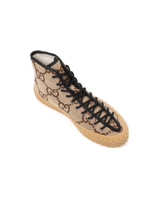 Gucci Brown Jumbo GG Canvas High-top Sneaker for men