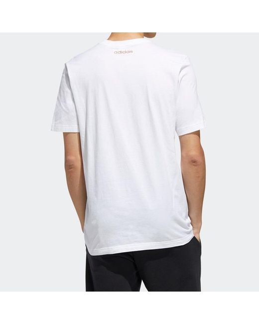 Adidas White M Ess Br Tee Sports Stylish Round Neck Short Sleeve for men