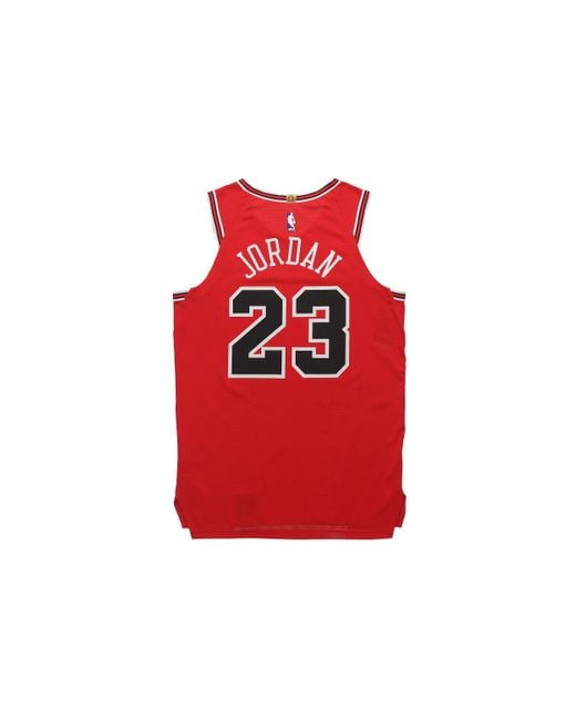 Nike Red Nba Michael Jordan Chicago Bulls Icon Edition Authentic Jersey #23 Box Edition' for men