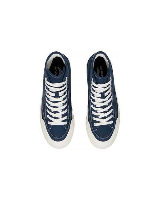 Li-ning Blue Lifestyle Skateboard Shoes for men