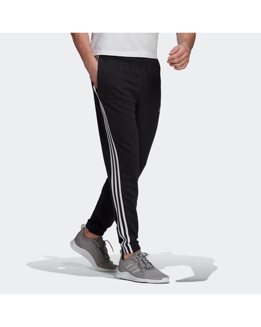 Adidas Black M 3S Ft Te Pt Casual Sports Classic Stripe Bundle Feet Long Pants for men