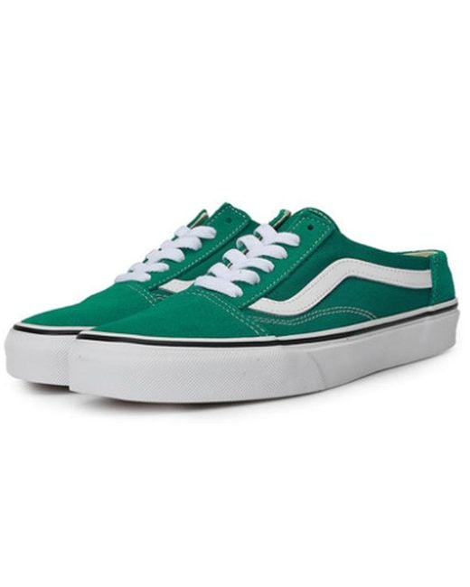 Vans Green Old Skool Mule Retro Low Tops Casual Skateboarding Shoes for men