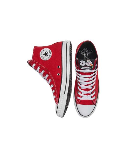Converse Red Looney Tunes X Chuck Taylor All Star High '80Th Anniversary for men