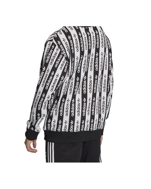Adidas Black Originals D Crew Colorblock Stripe Sports for men