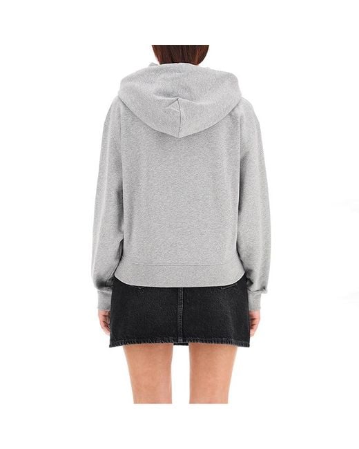 KENZO Gray (Wmns) Fw20 Small Tiger Head Loose Hooded Long Sleeves Hoodie Pearl