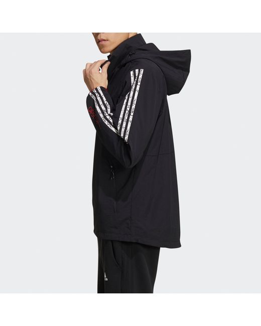 Adidas Blue Vd Windbreaker Stripe Casual Sports Jacket for men