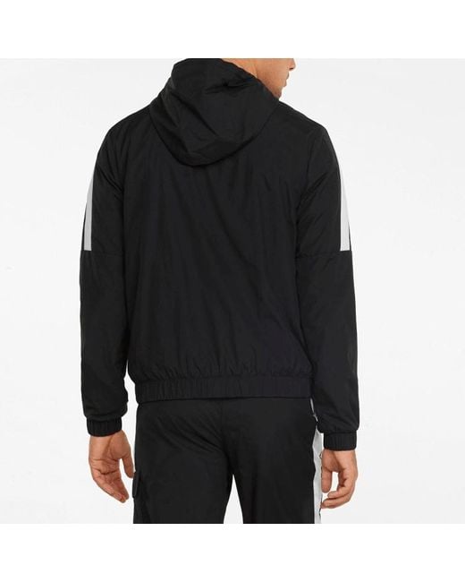 PUMA Black Cloud9 Woven Half Zip Jacket for men