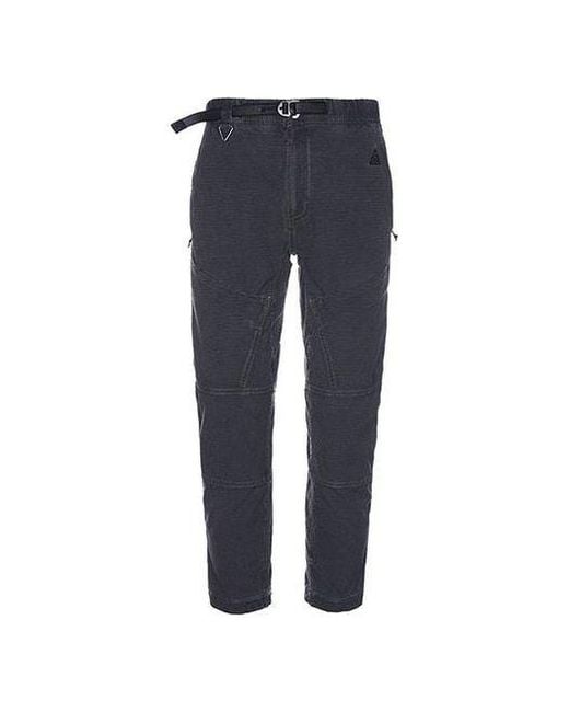 Nike Blue Acg Ease Solid Color Loose Lacing Cropped Casual Pants/Trousers Autumn for men