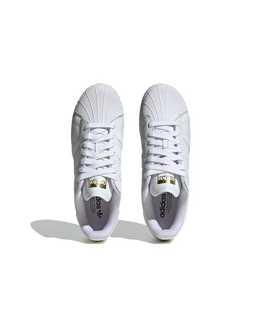 Adidas White Originals Superstar Xlg Shoes 'Cloud Metallic' for men