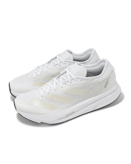 Adidas White Adizero Sl2 Zero Metalic Dash' for men