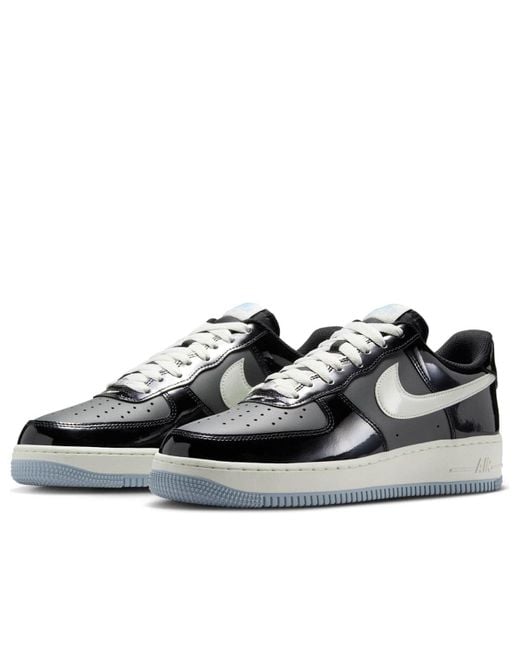 Nike Black Air Force 1 Low Iron Patent' for men