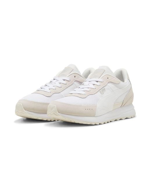 PUMA White Road Rider Suede Vapor' for men