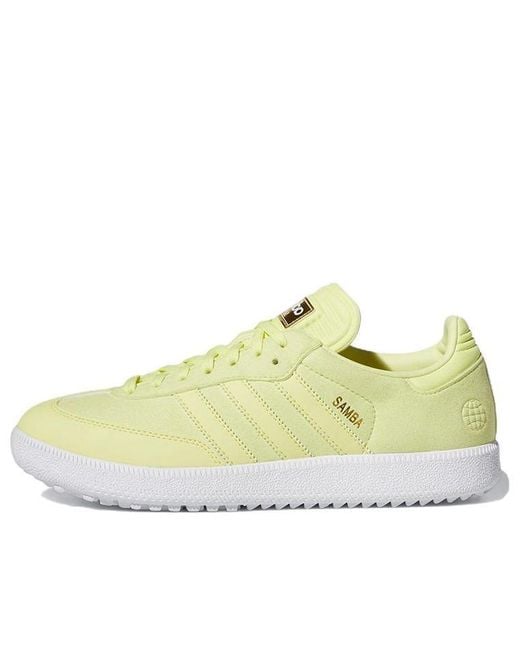 Adidas Yellow Samba Spikeless Golf Se 'Pulse' for men