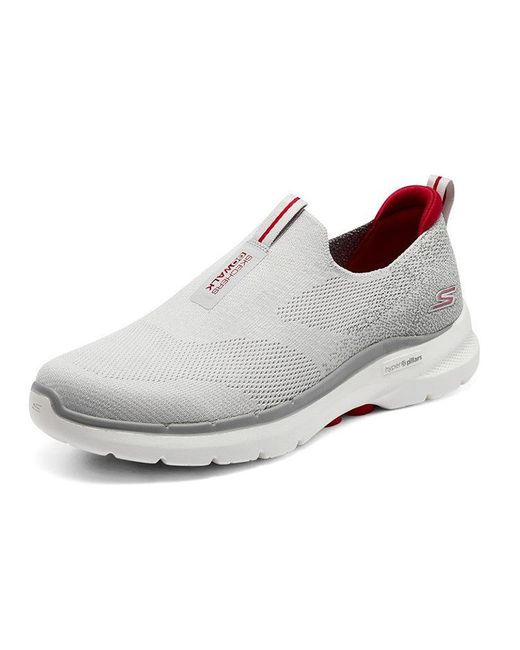 Skechers White Go Walk 6 Slip On for men