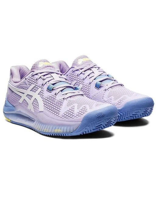 Asics Blue (Wmns) Gel-Resolution 8 Tennis Sneakers 'Lilac'