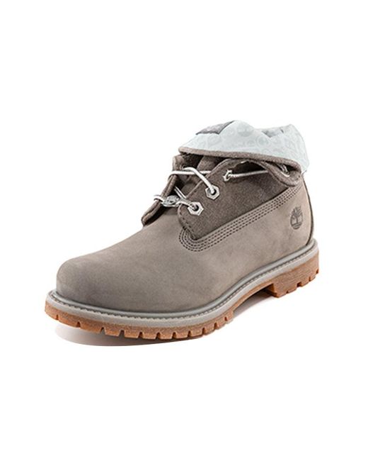 Timberland Gray Roll Top Boots Basic