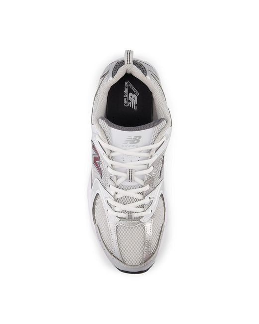New Balance White 530 'Metallic Burgundy' for men