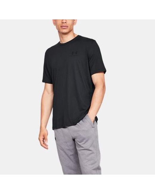 Under Armour Black Sportstyle Training Sports Short Sleeve Couple Style for men