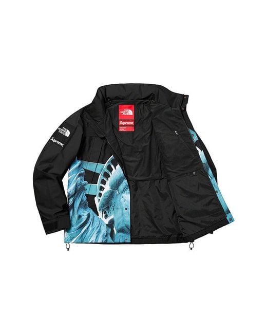 Supreme Blue Fw19 Week 10 X The North Face Statue Of Liberty Mountain Jacket