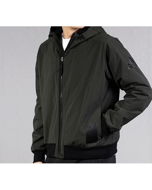 Adidas Black Sports Hooded Jacket for men