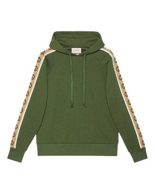 Gucci Green Knitted Cotton Hooded Sweater For for men