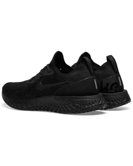 Nike Epic React Flyknit Triple in Black for Men Lyst UK