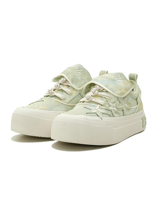 KAALIXTO White Skateboarding Canvas Low 'Greem' for men