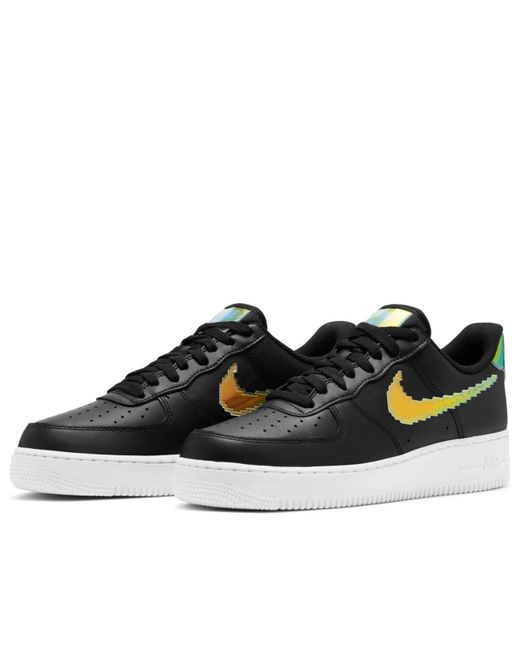 Nike Black Air Force 1 Low 'Iridescent Pixel for men