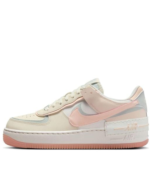 Nike White (Wmns) Air Force 1 Shadow 'Coconut Milk Crimson Tint'