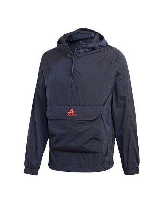 adidas Outdoor Sports Jacket Coat Male Blue for Men Lyst