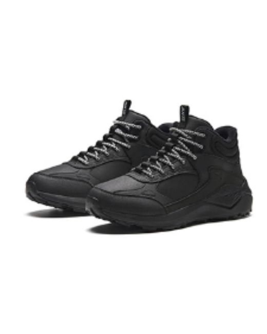 Anta Black Mid Top Hiking Shoes for men