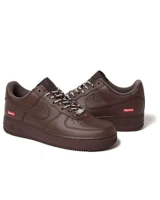 Nike Brown X Supreme Air Force 1 Low 'Baroque' for men