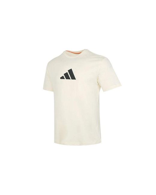 Adidas White Casual Sports Breathable Round Neck Short Sleeve for men