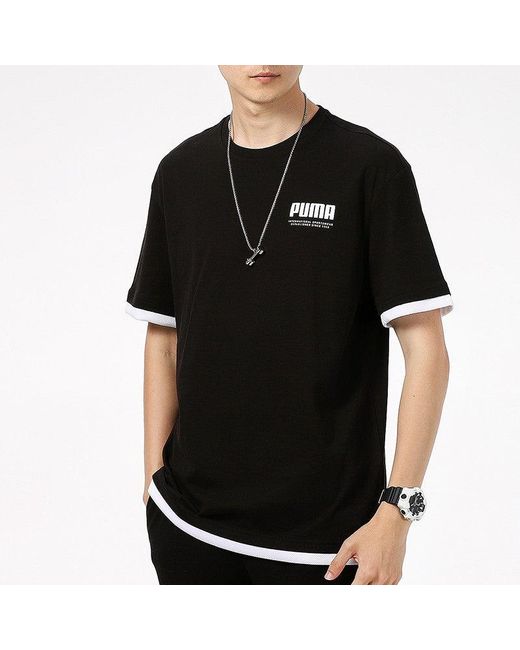 PUMA Black Summer Court T-Shirt for men