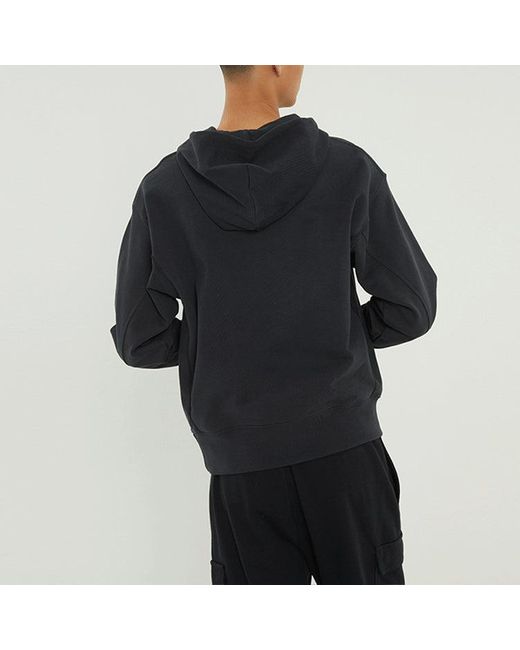 Nike Blue Embroidered Logo Half Zipper Hooded Knit Pullover for men