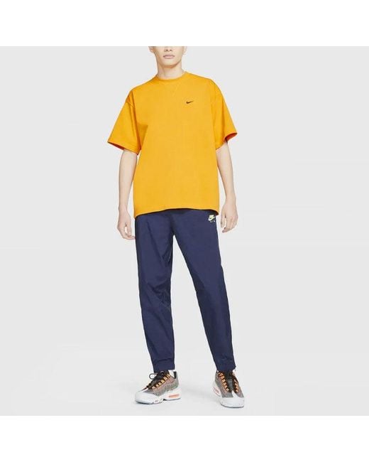 Nike Yellow Air X Kim Jones Crossover Logo Alphabet Printing Round Neck Short Sleeve Us Edition Couple Style