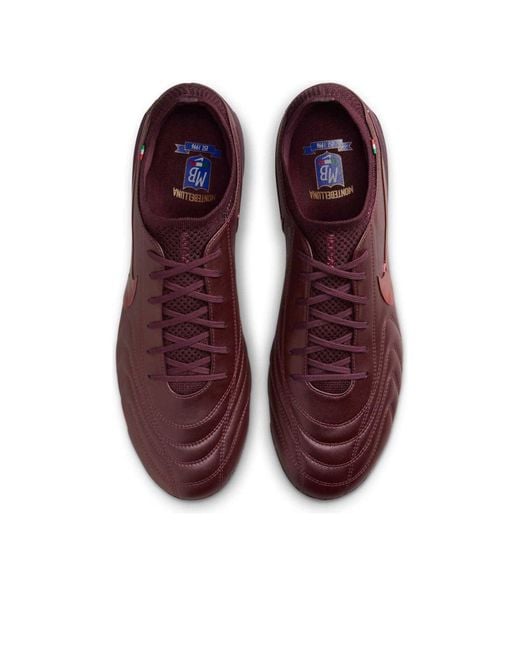 Nike Red Tiempo Legend Elite Luxe Fg 'Port Wine Bright Crimson' for men