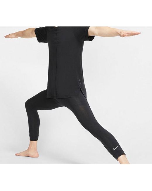 Nike Blue As Nk Dry Top Ss Yoga for men