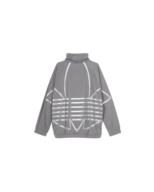 Adidas Gray Originals Logo Metallic Sports Jacket for men