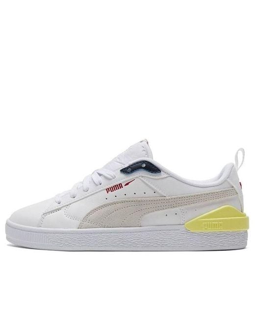 PUMA White Suede Bloc Pear' for men