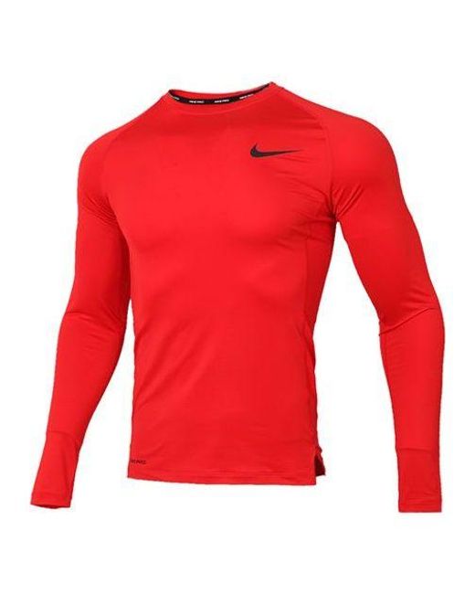 Nike Red Pro Dri-Fit Slim Sports Fitness Sportswear for men