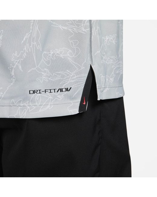 Nike Blue Tiger Woods Dri-Fit Adv Contour Print Polo Shirt for men