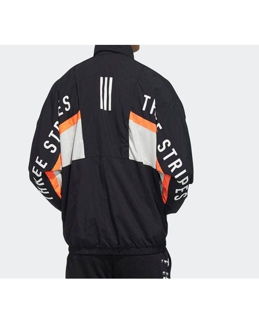 Adidas Blue Zipper Stand Collar Woven Jacket for men