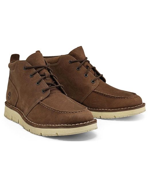 Timberland Brown Westmore Moc Toe Chukka Wide Fit Boot 'Medium Full Grain' for men
