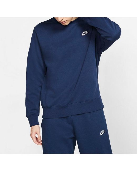 Nike Blue Sportswear Casual Sports Round Neck Pullover for men