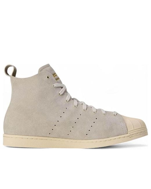 Adidas Gray X Wales Bonner Superstar Hi 'Mist Stone' for men